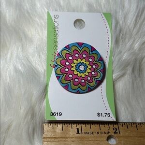 Flower fabric covered button $1 if bundled